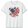 Camiseta Unisex con Bandera de EE. UU. Día de la Independencia Camiseta Gráfica Patriótica Americana