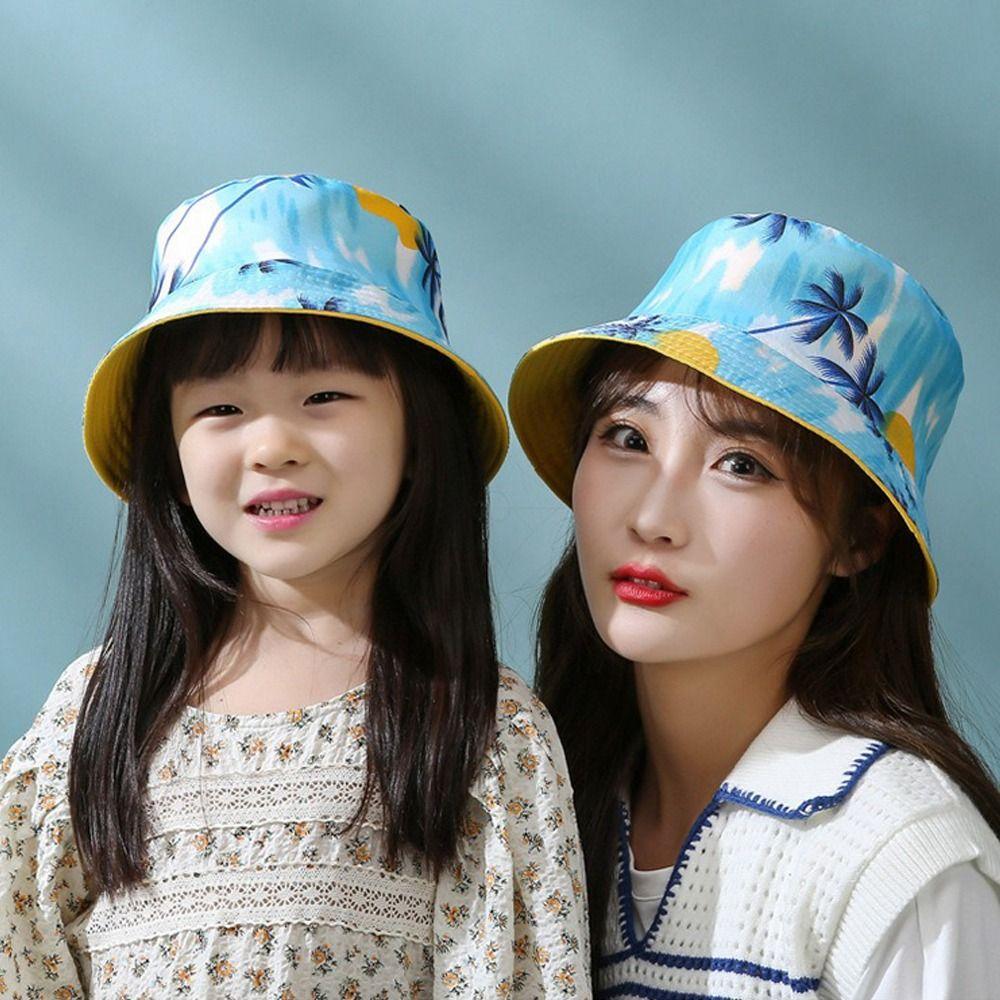 Foldable Beach Cap Solid Color Sun Hat Fashion Bucket Hat  Outdoor Sports