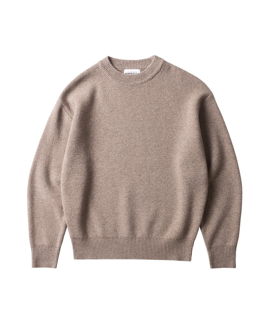 BEAT&SLNC Crew Neck Knit (Beige)