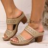 Comfort Chunky Heels Sandals for Women Summer 2025 Lightweight Open Toe Outdoor Slippers Woman Non Slip Casual Sandalias Mujer