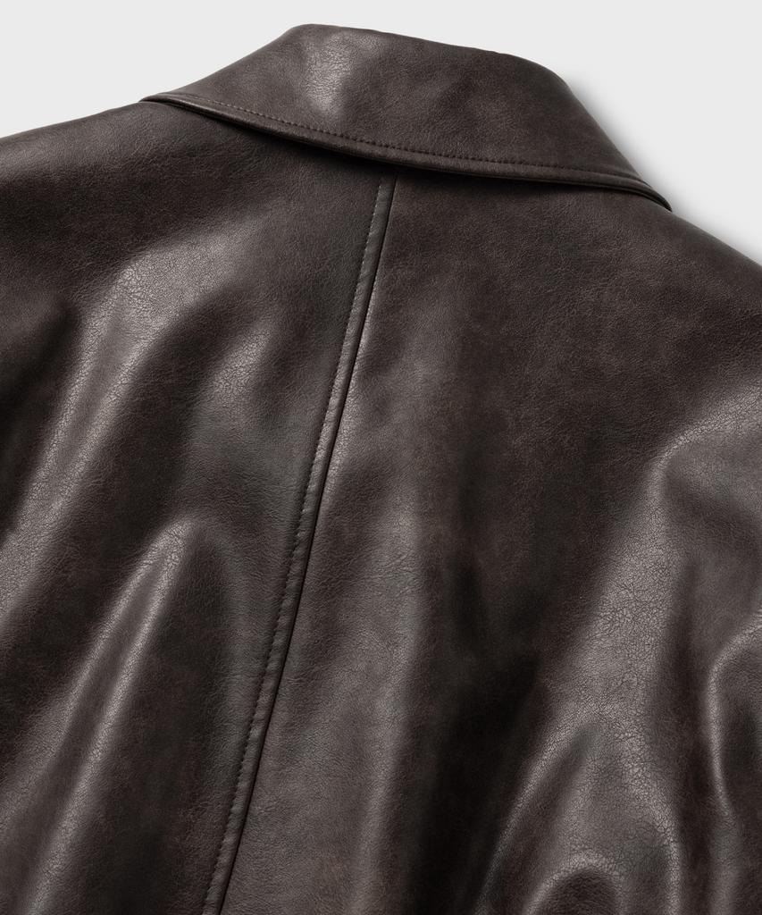 Nonblank Vegan Leather Blouson_Dark Brown