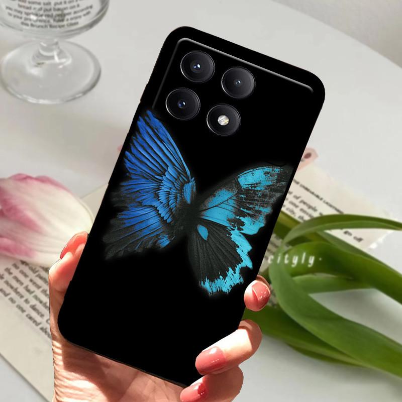 POCO X6 Pro 5G tokhoz POCOX6 Ütésálló Puha TPU Szilikon Telefonfedél Xiaomi POCO X6 Pro 5G-hez Capa Rajzfilm Matt Ütésvédő