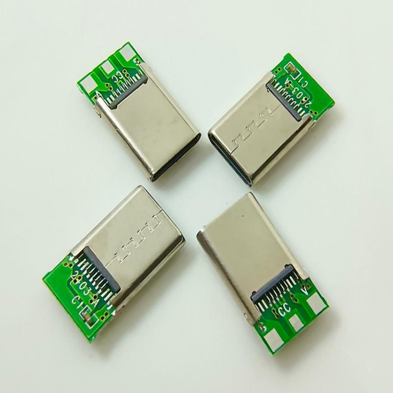 2/10 Sets Pd 3Wire Charging Head 3Pin Male Type C Laptop Connector 3Solder Joint Cc Pin Ctoc5 With Capacitor Notebook Adapter