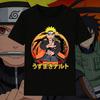 Cartoon Anime Naruto Shippuden Cotton Tshirt Naruto Sasuke Kanji Collage Anime Tshirt Summer Casual Printed Top