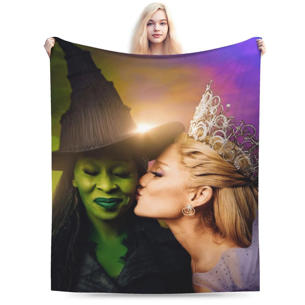 W-Wicked 2 סרט מוזיקלי גלינדה שמיכה איכותית רכה חמה שמיכת פינוק חורף ילדים ספה כיסא הדפס כיסוי מיטה