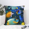 Pillow Case Beautiful Underwater World Colorful Fish Comfy Pillow Cover For Couch Sofa Bedroom Kawaii Pillowcases