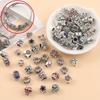 10/20/30pcs Alloy Large Hole Spaced Bead Multi-color Spaced Bead Decorative Bead, Used for Making Bracelets, Necklaces, Keychains, DIY Jewelry Making