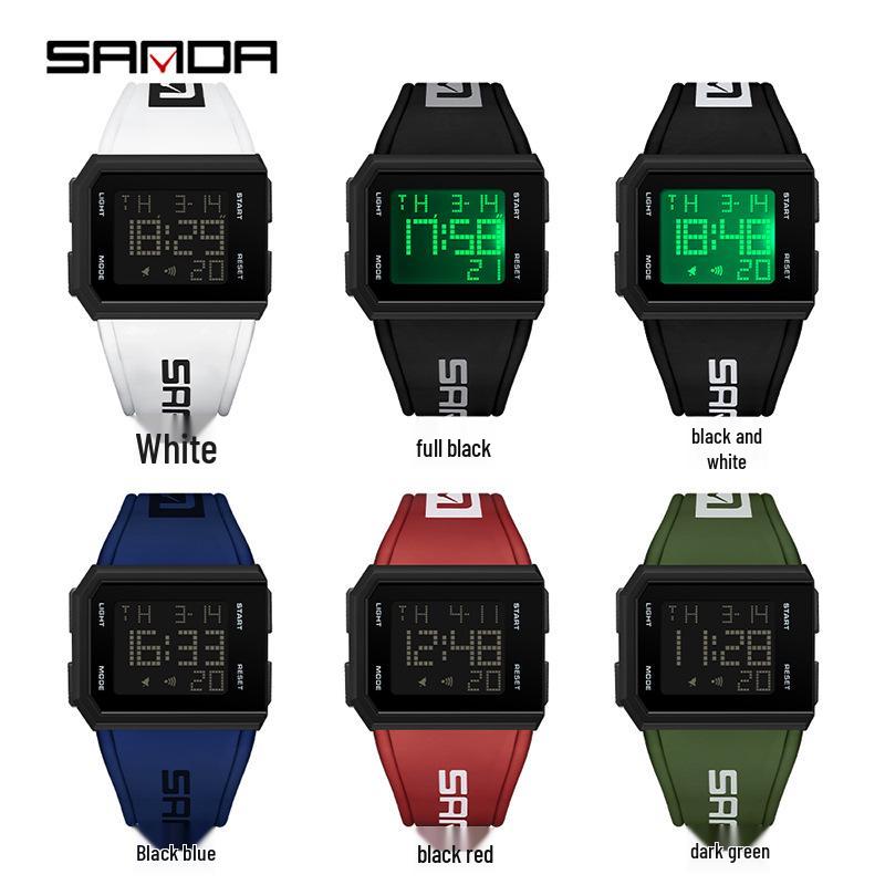 Sanda Youth Trend Multifunctional Digital Electronic Watch