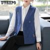 Retro Ethnic Style Embroidered Knitted Vest for Women In Autumn and Winter New Style Sleeveless Cardigan Vest