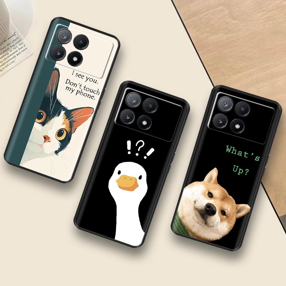 Poco X6 Case Cartoon Bumper Cute Animal Silicone Soft Phone Case For Xiaomi Poco X6 Pro Poco X 6 Pro X6Pro Pocox6 Pro 5G Cases