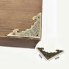 20PCS Antique Jewelry Box Corner Foot Wooden Case Corner Protector Bronze Tone Flower Pattern Carved Metal Crafts 40X40mm