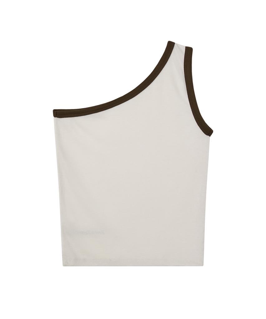 REST&RECREATION One Shoulder Sleeveless - Cream