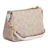 Coach Nolita 19 Classic Monogram Print Zipper Coated Canvas Shoulder Tote Bag Small Women Handbags Sand Chalk-White CW426-IMXDM