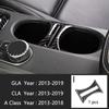 JVC4   Car Styling Carbon Fiber Interior Button Panel Decoration Cover Trim Sticker Frame For Mercedes Benz A Class W176 GLA X156 CLA