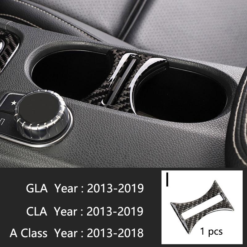 JVC4 Car Styling Carbon Fiber Interior Button Panel Decoration Cover Trim Sticker Frame For Mercedes Benz A Class W176 GLA X156 CLA