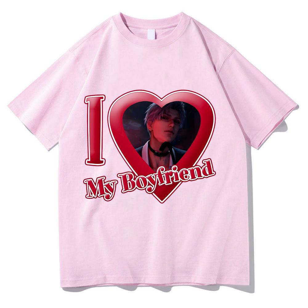 Love and Deepspace Sylus T-shirt Jag Älskar Min Pojkvän Toppar Bomullskläder Alla Hjärtans Dag Perfekt T-shirt Hett Spel Mode Ny T-shirt