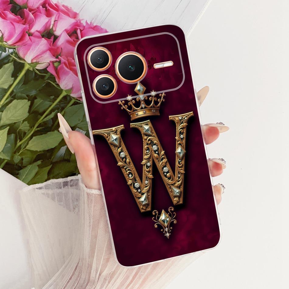 For Honor Power 2 / Power 5G Royal Crown Initial Letter Couple Phone Case For Honor Power Power2 Soft Silicone TPU Bumpers