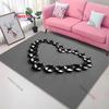 Artistic Love Rug Printed Decorative Mat for Living Room Bedroom Office Cozy Large Area Rug for Home Play Spaces
