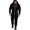 Men's Casual Hooded Fleece Jumpsuit