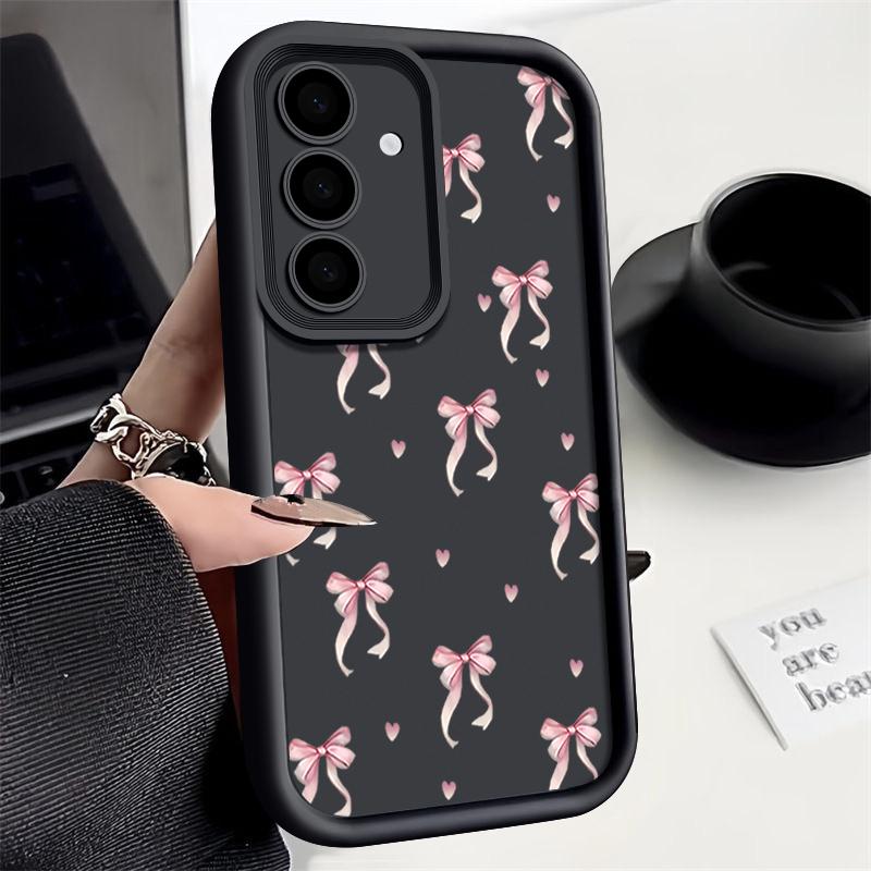 Coque Douce Mate Imprimé Nœud Papillon Mode Pour Samsung S25 Ultra S24 FE S26 S23 Plus A16 A56 A36 A55 A26 A27 A15 A35 A17 A37 A57 A18 Housse de Téléphone Anti-Choc