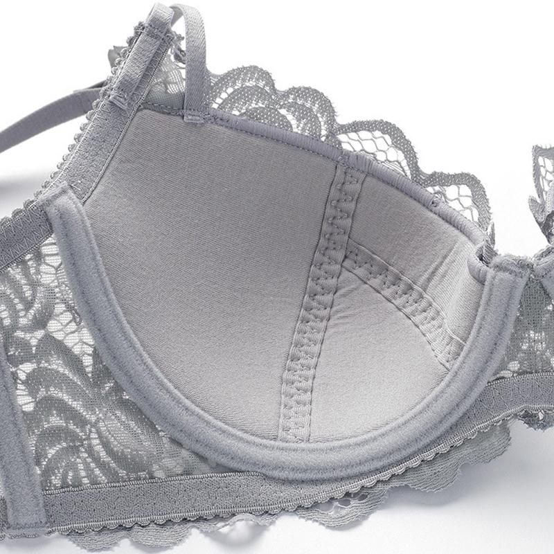 DKGEA Thin Women Underwear Sexy Bra Set Plus Size C D Cup Brassiere Lace