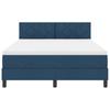 Box Spring Bed with Headboard Blue 140 X 200 Cm Fabric
