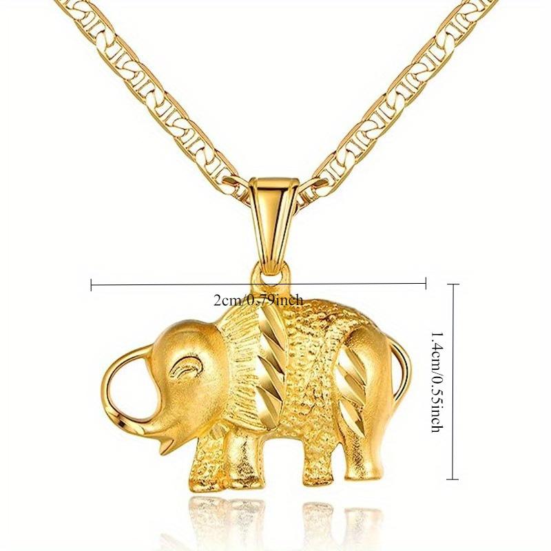 1Pc Fashion Light Luxury Elephant Metal Jewelry Elephant Auspicious Pendant