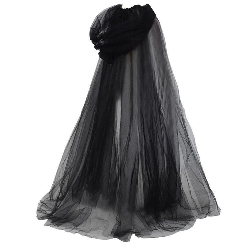Halloween, Ghosts Play Hooded Capes, Reaper Witches, Long Mesh Ball Costumes