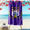 Purple Crest with Stars & Laurel Beach Towel Quick-drying for Travel Outdoor Sports Jogging Beach and Swimming