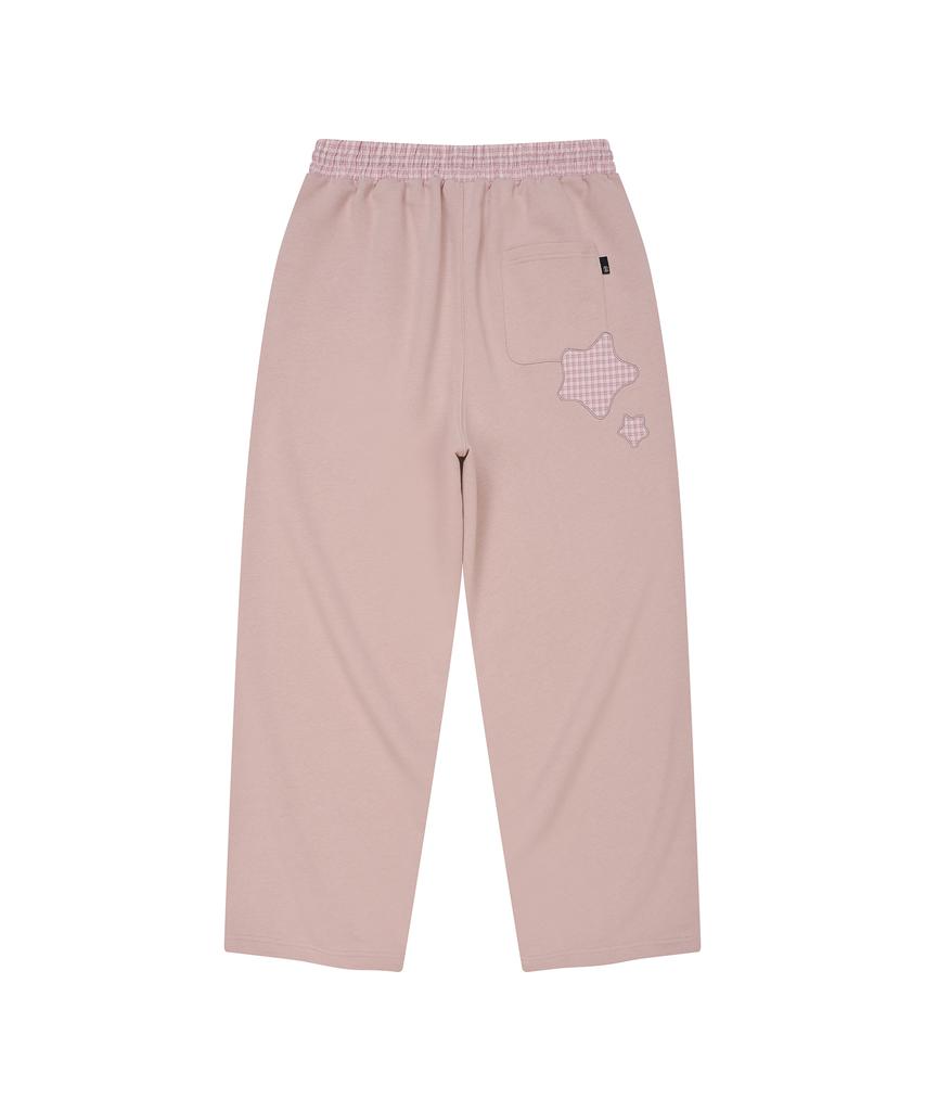 LMR Star Applique Point String Sweatpants Pink