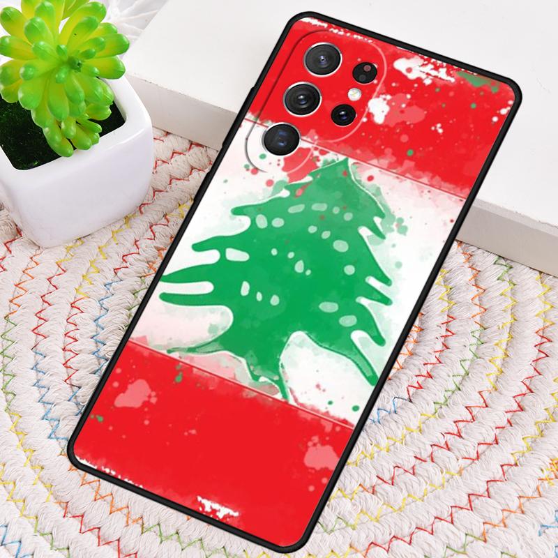 Libanon Flagge Silikon Handyhülle Für Samsung Galaxy note 10 pro S26 S25 S24 S23 S22 S21 Plus S25Ultra Capa Cover