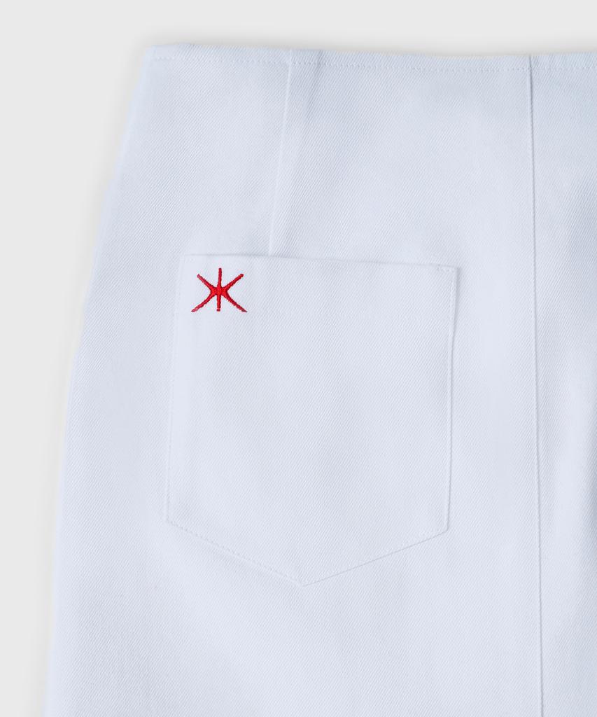 Yunse Zipper Skirt (White)
