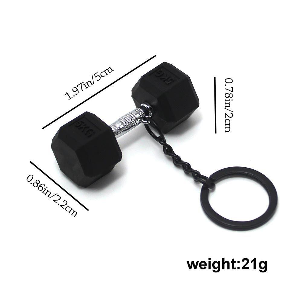 New DIY Barbell Keychain PVC Gym Lovers Charms Bags Keychain Kettlebell Dumbbell Pendant Keychain Jewelry Accessories