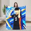 Haikyuu Japanese Anime Blanket Flannel Print Multi-function Super Soft Throw Blankets for Sofa Office Bedspreads