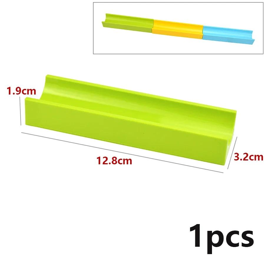 Big Size Slide Race Run Track Ball Brick Large Particle Building Block Funnel Slide Maze Accessories Kid Toys Compatible Duploes