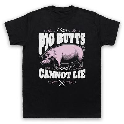 J'aime les fesses de cochon Slogan parodique drôle pour barbecue Comédie Blague T-shirt pour hommes et femmes