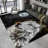 Wolf Teppich 3D Tier Bodenmatte für Badezimmer Großer Flanell Teppich Wohnzimmer Schlafzimmer Möbel Teppich Lounge Teppich Nachttisch Matte