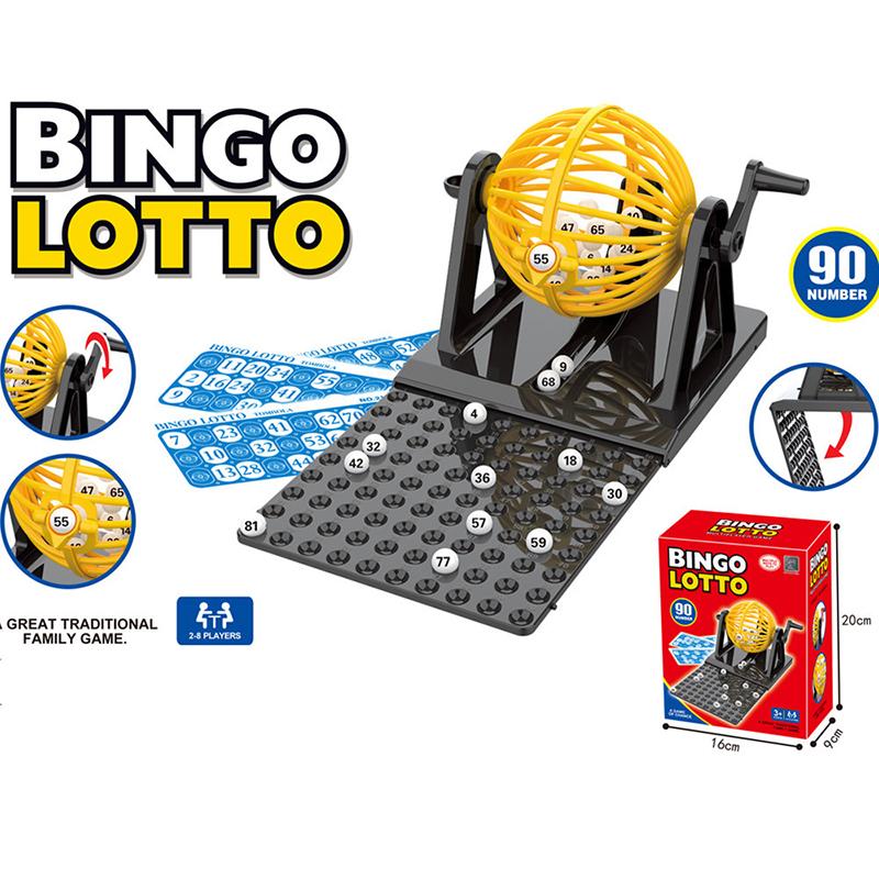 Bingo Chips Toys Bingo Game Set Lottery Machine Mini Chips Adult Toy Pretend Play Party Bingo Game Machine Party Props