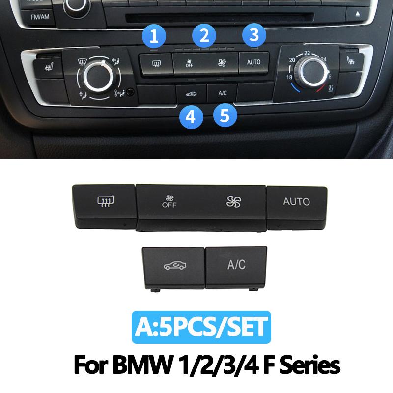 Dashboard Air Condition AC Button Key Cap Repair Kit For BMW 1 2 3 4 F Series F20 F30 F35 F45 F46 F80