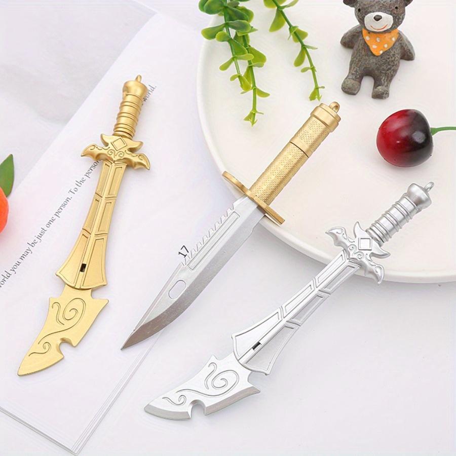 Back To School Season 10pcs 0.5mm Creative Stationery Sword Gel Pen Weapon Shape Water-based Pen Cute Pen Office Stationery Signature Pen