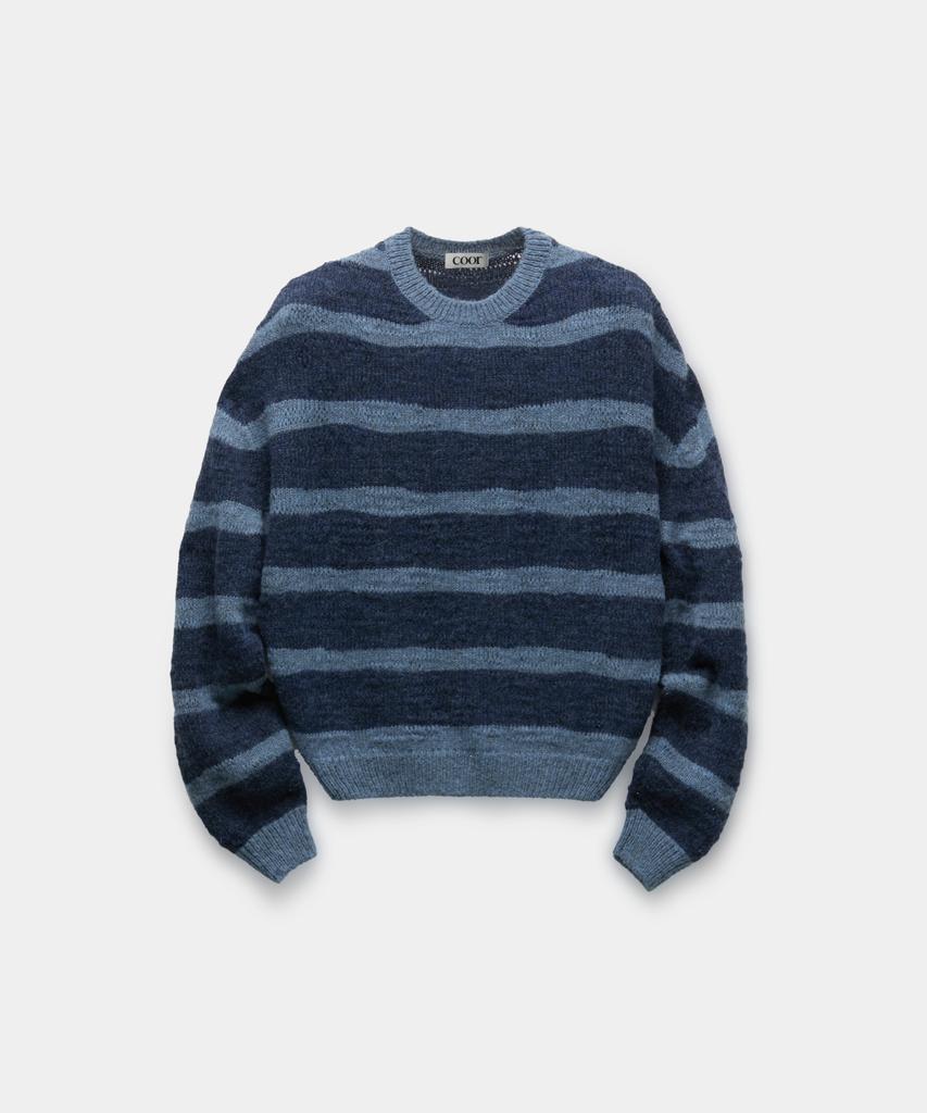 Kueo Hairy Stripe Knit (Blue)