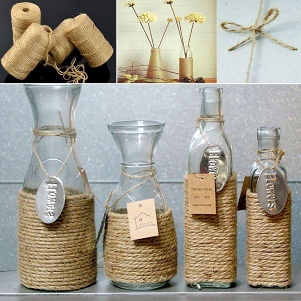 100 Meters Cord Parts Toy DIY Crafts String Thread Dry Twine Jute Rope