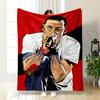 Singer Illustration with Tattoos Patterned Flannel Blanket Perfect for the Bedroom Living Room, Sofa, or a Little Nap