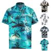 Men's Hawaiian Printed Button Short Sleeve Shirts Men's Casual Fashion Short Sleeve Shirts