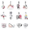 Copper Romantic Couple Rose Valentine'S Day Charms Beads Fit Qikaola Original Bracelets Fine Diy Jewelry Gifts