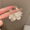 2024 Elegant Shell Flower Dangle Earrings for Women - French Niche Design, High-End Style Ear Jewelry
