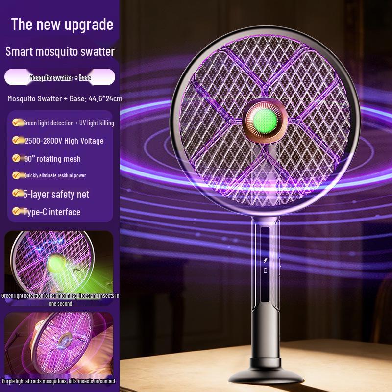 Foldable USB Rechargeable 4-in-1 Electric Mosquito Swatter & Light Trap