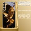Flying Golden Eagle For Samsung Galaxy S20 FE S21 S22 S23 Plus S24 Ultra 25Ultra S21+ S9+ S22Plus Golden Glass Phone Case