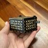 Vintage Hand-Cranked Wood Music Box, Intricate Carvings, Mechanical Operation, with No Electricity Needed, for New Year and Birthday Gifts