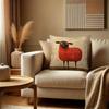 Vikama Cartoon Red Sheep Decorative Throw Pillow Set, For Use As A Home Decoration Cushion Cover In Living Room Or Bedroom